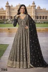 Zara By Mrudangi Chinon Silk Embroidered Gown With Dupatta Exporters In India